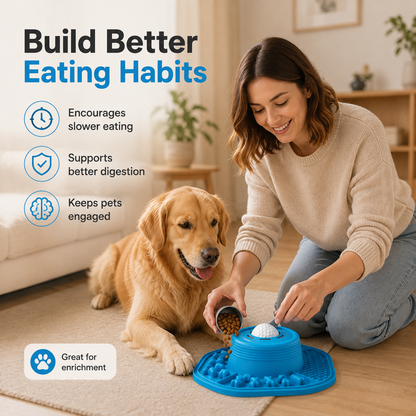 PawLove™ 3-in-1 Interactive Slow Feeder Bowl
