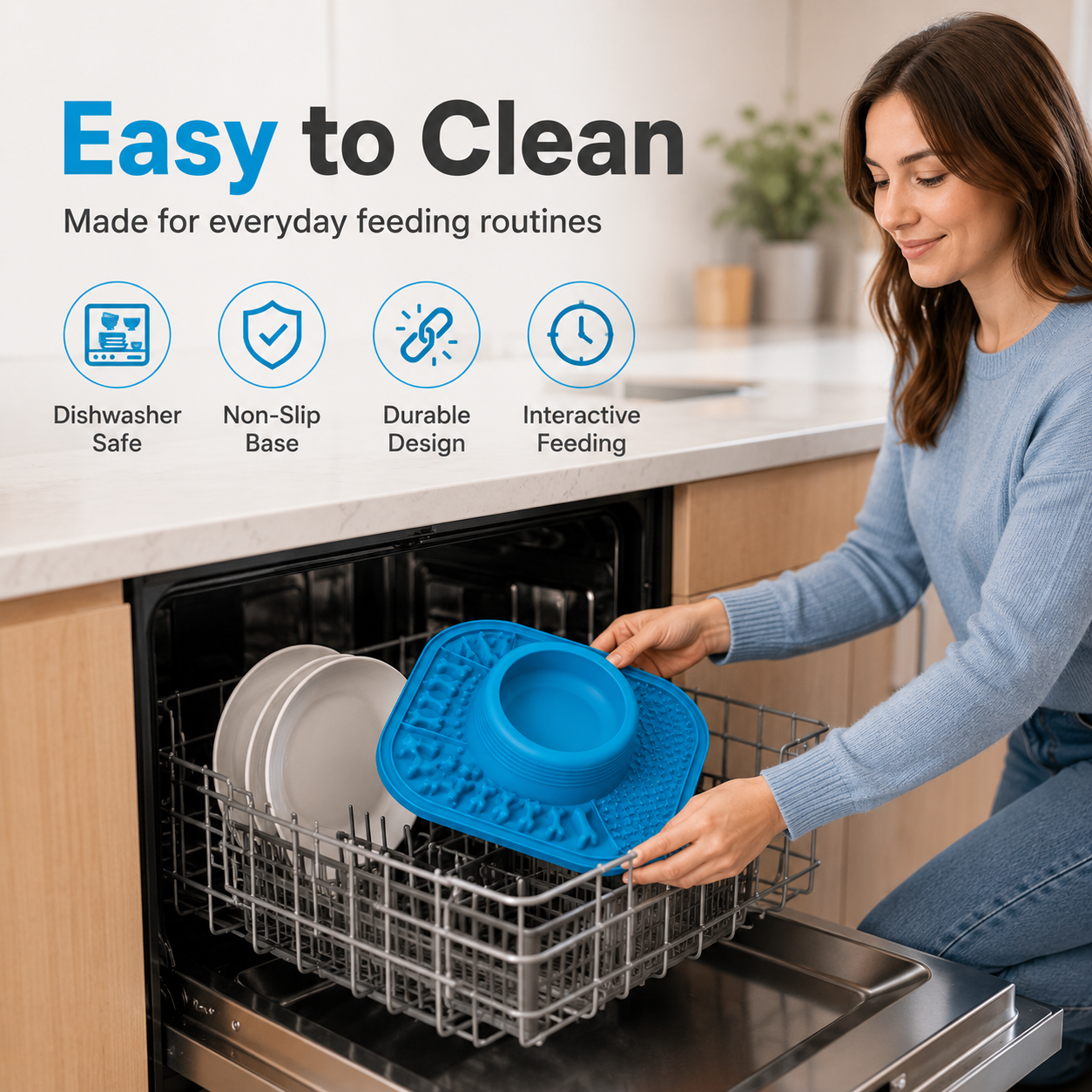 PawLove™ 3-in-1 Interactive Slow Feeder Bowl
